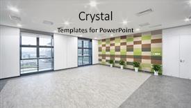  Presentation with office room - Audience pleasing slides consisting of modern office interior backdrop and a light gray colored foreground