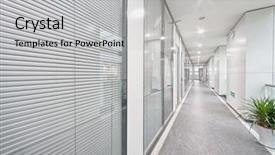  Presentation with interior - Colorful theme enhanced with modern office interior backdrop and a light gray colored foreground