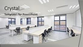 Presentation with furniture - Slides having modern office interior background and a light gray colored foreground