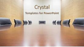  Presentation with office room - Beautiful PPT theme featuring modern office meeting room table backdrop and a lemonade colored foreground