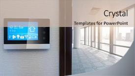  Presentation with smart home - Audience pleasing slide deck consisting of modern office under sunbeam backdrop and a soft green colored foreground