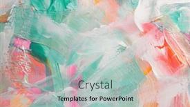  Presentation with contemporary art - Slides enhanced with modern-oil-and-acrylic-smear background and a light blue colored foreground