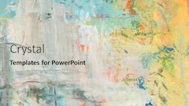  Presentation with contemporary art - Presentation theme enhanced with modern-oil-and-acrylic-smear background and a soft green colored foreground