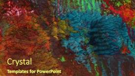  Presentation with contemporary art - Slide set enhanced with modern-oil-and-acrylic-smear background and a tawny brown colored foreground