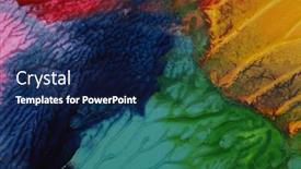  Presentation with modern color - Presentation theme with modern-oil-and-acrylic-smear background and a navy blue colored foreground