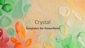  Presentation with contemporary art - PPT theme enhanced with modern-oil-and-acrylic-smear background and a coral colored foreground