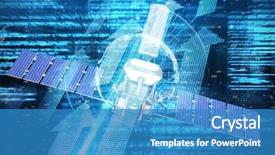  Presentation with solar power - Presentation theme with modern power solar satellite background and a teal colored foreground