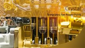  Presentation with powerful - Amazing presentation design having modern-powerful-car-engine-section backdrop and a gold colored foreground