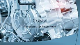  Presentation with car engine - Slide set featuring modern-powerful-car-engine-section background and a light blue colored foreground