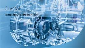  Presentation with car engine - Amazing presentation theme having modern-powerful-car-engine-section backdrop and a light blue colored foreground