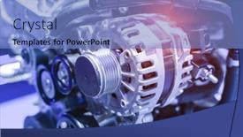  Presentation with car engine - Cool new slides with modern-powerful-car-engine-section backdrop and a teal colored foreground