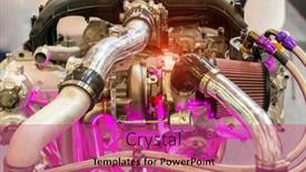  Presentation with powerful - PPT layouts featuring modern-powerful-car-engine-section background and a coral colored foreground