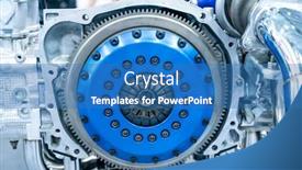  Presentation with car engine - Theme enhanced with modern-powerful-car-engine-section background and a teal colored foreground