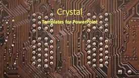  Presentation with printed circuit board - Audience pleasing PPT layouts consisting of modern-printed-brown-circuit-board backdrop and a tawny brown colored foreground