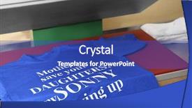  Presentation with workplace - Presentation design with modern printing machine with t background and a cobalt blue colored foreground