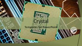  Presentation with computer motherboard - Cool new PPT layouts with modern processor and motherboard for a home computer backdrop and a seafoam green colored foreground