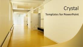  Presentation with modern eye glasses on yellow - Presentation design consisting of modern public school corridor yellow background and a lemonade colored foreground