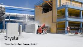  Presentation with starting line red running track - Slide deck enhanced with modern red tractor working 2 background and a light gray colored foreground