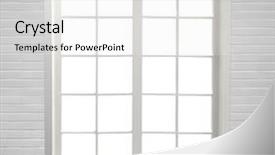  Presentation with window frame - Presentation theme consisting of modern residential window background and a white colored foreground