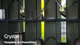  Presentation with restaurant kitchen - Audience pleasing PPT layouts consisting of modern restaurant outdoor kitchen cookware backdrop and a dark gray colored foreground