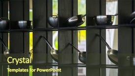  Presentation with restaurant kitchen - Beautiful PPT layouts featuring modern restaurant outdoor kitchen cookware backdrop and a tawny brown colored foreground