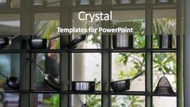  Presentation with restaurant kitchen - Colorful PPT layouts enhanced with modern restaurant outdoor kitchen cookware backdrop and a dark gray colored foreground