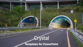  Presentation with blasting - Slide set enhanced with modern road tunnel background and a gray colored foreground