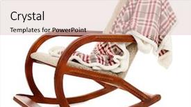  Presentation with modern electric iron isolated - Audience pleasing slide set consisting of modern rocking-chair with rug backdrop and a lemonade colored foreground