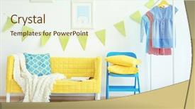  Presentation with room - Cool new theme with modern-room-interior-with-yellow backdrop and a cream colored foreground
