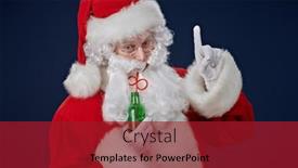 Presentation with soda - Colorful PPT theme enhanced with modern-santa-claus-drinks-soda backdrop and a crimson colored foreground