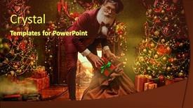  Presentation with modern elegant - Presentation with modern-santa-claus background and a tawny brown colored foreground