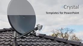  Presentation with satellite dish - Slide set with modern-satellite-dish background and a light gray colored foreground