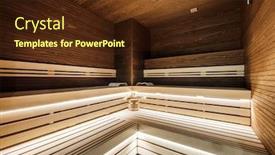  Presentation with modern - PPT theme consisting of modern-sauna-with-immaculate-joinery background and a tawny brown colored foreground