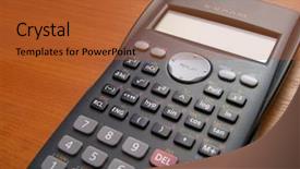  Presentation with scientific - Theme having modern scientific calculator background and a red colored foreground