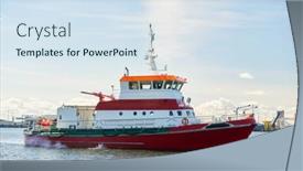  Presentation with sea rescue - Slide set having modern-sea-rescue-cruiser background and a  colored foreground
