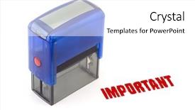  Presentation with blue ink splash - Audience pleasing slides consisting of modern self-ink rubber stamp backdrop and a white colored foreground