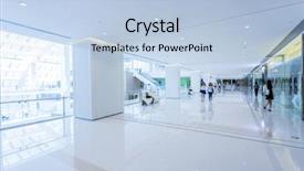  Presentation with mall - Amazing presentation having modern shopping mall interior backdrop and a light blue colored foreground