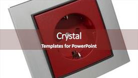  Presentation with outlet - Amazing presentation theme having modern silver socket outlet on isolated background backdrop and a tawny brown colored foreground