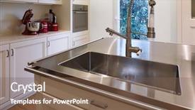  Presentation with stainless steel abstract - Amazing PPT layouts having modern sink in stainless steel backdrop and a violet colored foreground