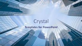  Presentation with modern - PPT theme featuring modern-skyscrapers-on-sky-background background and a sky blue colored foreground