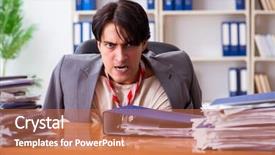  Presentation with slavery - Amazing slide set having modern slavery - crazy young man in straitjacket backdrop and a coral colored foreground