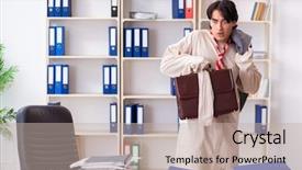  Presentation with slavery - Amazing PPT layouts having modern slavery - crazy young man in straitjacket backdrop and a  colored foreground