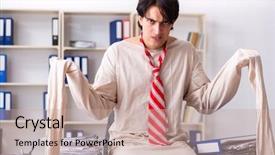  Presentation with crazy - Cool new slide deck with modern slavery - crazy young man in straitjacket backdrop and a  colored foreground