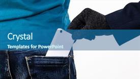  Presentation with modern - Beautiful theme featuring modern smartphone out of pocket backdrop and a ocean colored foreground