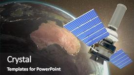  Presentation with solar power - Amazing slide set having modern solar power satellite backdrop and a dark gray colored foreground