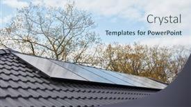  Presentation with modern trees - Slide deck having modern-solar-system-on-house background and a sky blue colored foreground