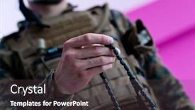  Presentation with rosary - Theme with modern-soldier-praying-tespih-islamic background and a tawny brown colored foreground