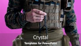  Presentation with islamic - Colorful PPT layouts enhanced with modern-soldier-praying-tespih-islamic backdrop and a dark gray colored foreground