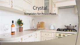  Presentation with kitchen design - PPT layouts with modern spacioius beige colored luxury background and a lemonade colored foreground