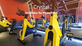  Presentation with spinning - Presentation design having modern-spinning-class-gym background and a tawny brown colored foreground